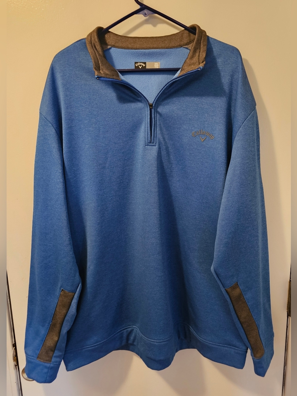 Callaway Pullover Men's XXL Blue 1/4 Zip Long Sleeve